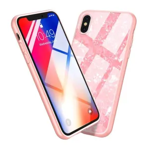 iPhone XS Max Marble Pattern 9H Tempered Glass Case