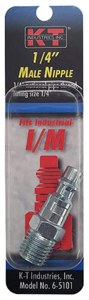 K-T Industries Industrial 1/4'' Male Npt 1/4'' Nipple