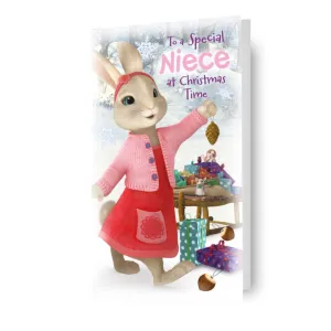 Peter Rabbit 'Niece' Christmas Card